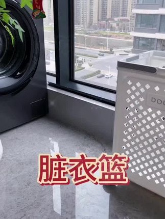 可以折看收纳的小推车脏衣篓,容量还大,超实用!
