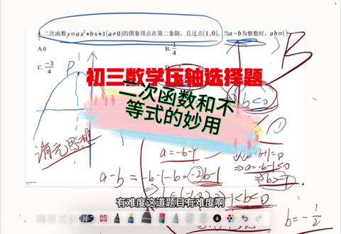 #初中数学#中考数学#数学思维#初三数学
二次函数与不等式的结合