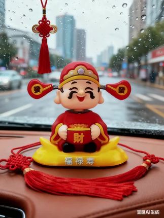 超级可爱的财神摆件#车载好物 #创意摆件 #汽车网红摆件饰品 #车品好物分享