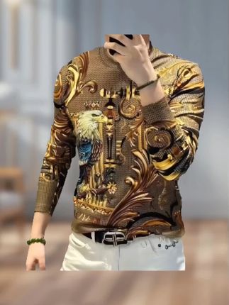 男士春秋轻奢长袖t恤#男装#品质男装#长袖打底衫#长袖t恤 #长袖