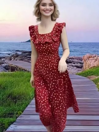 #高端大气 #优雅气质 #显瘦连衣裙 #碎花连衣裙 #气质仙女裙穿搭