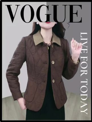 #高级轻薄棉衣#遮肚子显瘦通勤年轻棉服#洋气大码妈妈短款外套