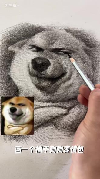 挑战用素描画表情包!#素描 #表情包 #绘画过程 #自学画画 #有趣的灵魂
