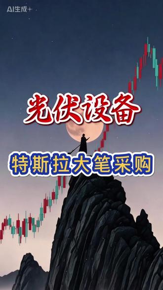 特斯拉大笔采购光伏设备,涉及这几家公司.#股票#股民#A股