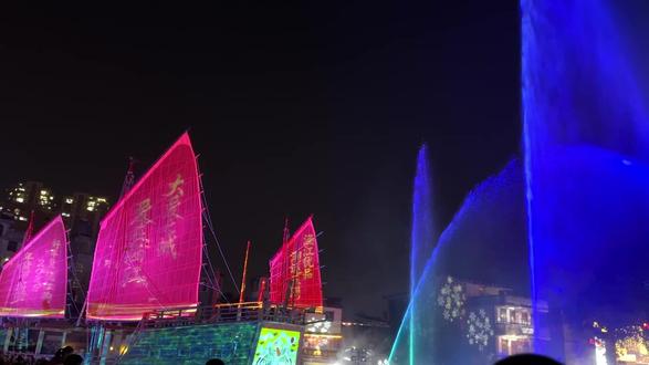 #喷泉灯光秀 2026小涵江萝苜田古街灯光秀