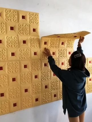 加厚加大防撞海绵墙贴软包3d立体砖纹防水客厅卧室泡沫自粘墙壁 加厚加大防撞海绵墙贴软包3d立体砖纹防水客厅卧室泡沫自粘墙壁 #旧墙翻新 #墙面装饰 #3d立体墙贴 #自粘墙贴 #室内装饰