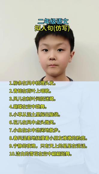 二年级语文拟人句期末复习#二年级 #二年级语文 #二年级语文拟人句 #二年级语文上册期末复习