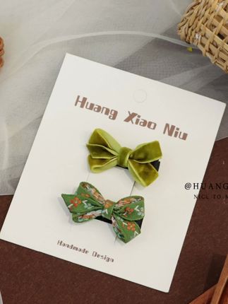 黄小妞布艺碎花婴儿蝴蝶结发卡可爱百搭全包布发夹宝宝侧边夹发饰 #婴儿发卡 #蝴蝶结发卡 #黄小妞 #宝宝发饰 #全包布发夹