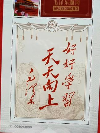 毛主席题词《好好学习,天天向上》个性化邮票藏书票国评鉴定。#好好学习 #天天向上 #好好学习天天向上