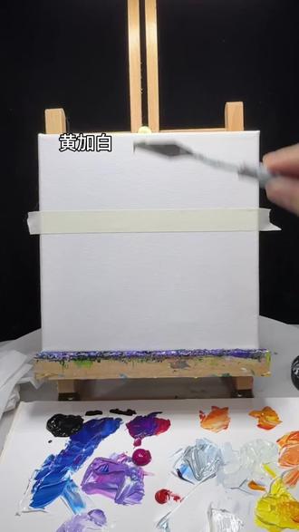 半分钟教会你画这幅海边灯塔#零基础学画画 #丙烯装饰画 #绘画教程分享 #跟着抖音学画画