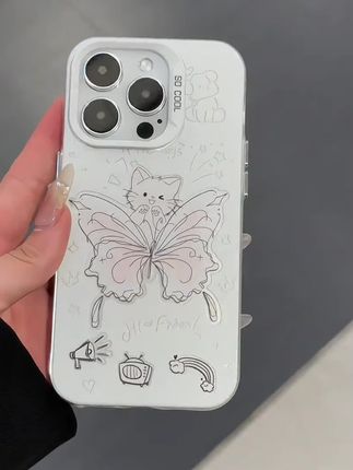 猫咪蝴蝶适用苹果15Promax16元气壳闺蜜款手机壳华为vivo小米oppo#手机壳 #这也太好看了 #超好看 #3c数码 #这个手机壳真的长在我心巴上了