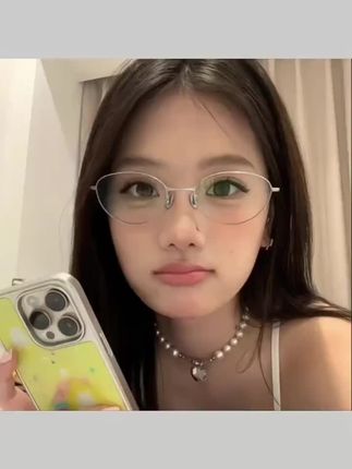 #眼镜 高感超轻素颜平光眼镜架个性复古金属椭圆框防蓝光近视可配度数#素颜眼镜 #超轻眼镜 #近视可配度数眼镜 #椭圆眼镜