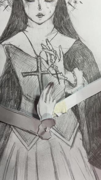 祈祷#修女#手绘#手残致歉