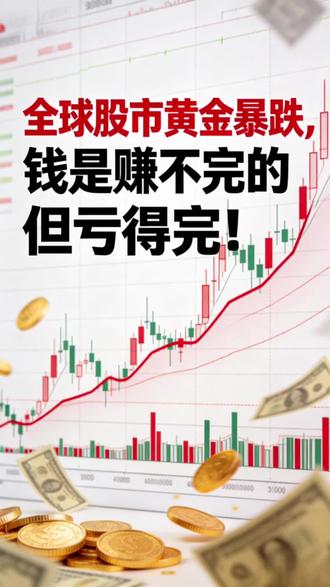 全球股市黄金暴跌,钱是赚不完的但亏得完!#散户#股民#金价#认知
