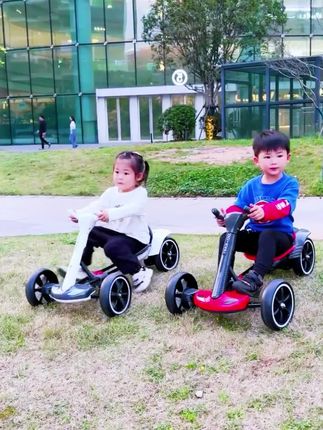 儿童可折叠免安装电动卡丁车玩具车#好玩有趣男女宝都可以骑#儿童卡丁车玩具车 推荐