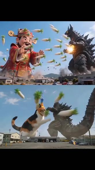 萝卜纸巾蒸蚌ai制作教程#萝卜纸巾蒸蚌打怪兽 #小猫打怪兽 #ai打怪兽 #剪映