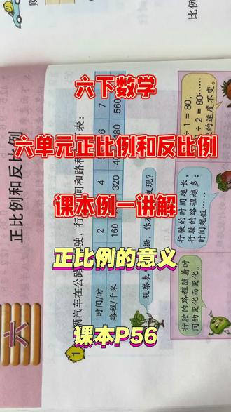 #小学六年级数学 #创作者中心 #创作灵感 #每天跟我涨知识 #正比例和反比例 六年级下册数学苏教版正比例和反比例课本例一 正比例的意义讲解