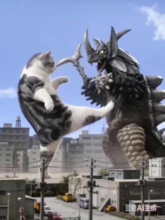 猫咪大战怪兽ai指令令制作教程来啦#猫咪大战怪兽#猫咪打怪兽 猫咪打怪兽ai #豆包ai 豆包出大片有两把刷子 ai猫咪大战怪兽制作教程#萌宠花式整活#豆包Seedance2.0