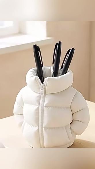 3D打印羽绒服笔筒收纳创意摆件炫彩羽绒服笔筒收纳盒家居玩具礼物#实用好物 #创意摆件