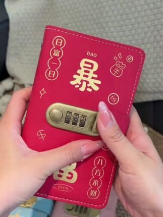 2025新款密码锁现金存钱夹钱册,卡存放现金,大容量,理财收纳,越存越多,越存越开心#现金存钱册#存钱 #钱币收藏#好物推荐🔥 # #现金存钱册