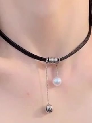 项链 珠珠流苏颈链女ins冷淡风简约个性choke项链#时尚饰品 #高级感项链 #潮流配饰 #小众设计感#锁骨链