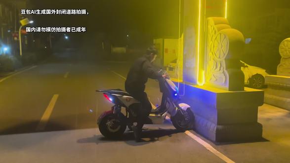 豆包AI生成国外封闭道路拍摄,
国内请勿模仿拍摄者已成年