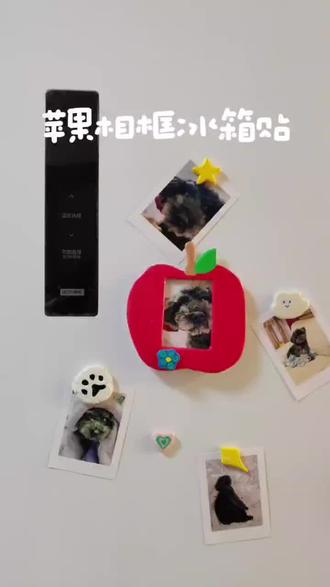 石塑粘土苹果相框冰箱贴
#石塑粘土
