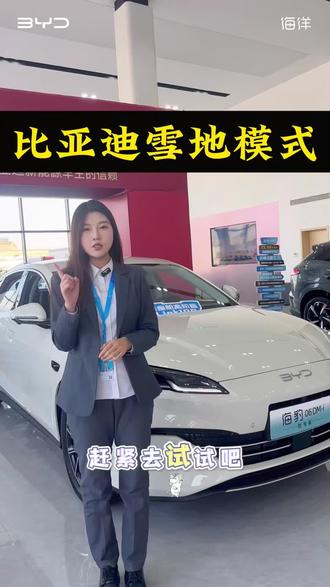 比亚迪雪地模式你学会了吗! #海洋贺岁马上有礼 #雪地模式 #比亚迪