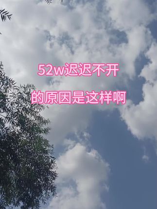 52迟迟不开的原因找到了#正能量