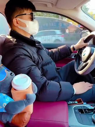 抱着垃圾桶的可爱狗狗,好看还实用 可储物、抽纸、倒垃圾一物三用 #车载抽纸盒推荐#车载垃圾桶#车载纸巾盒垃圾桶二合一