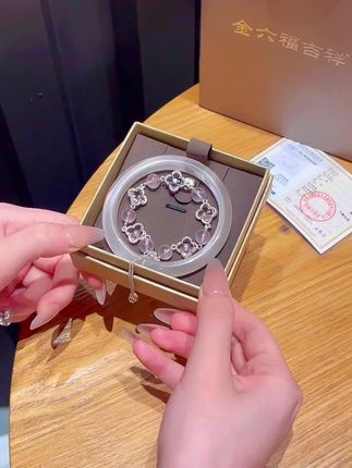 希望四叶草水晶手链祝你好运#四叶草手链 #水晶