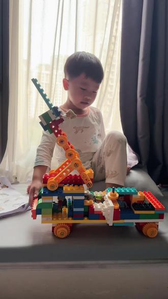 #乐高积木 #乐高积木搭建 神奇的消防车🚒