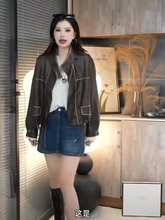 棕色pu皮衣外套女春秋2025新款爆款今年流行港风机车皮夹克短7985#好物推荐🔥