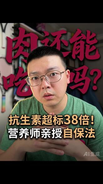 猪肉抗生素超标38倍!肉还能放心吃?营养师说真话 肉类抗生素残留常态化,微量摄入悄悄损伤肠道菌群、降低免疫力。普通人无需过度恐慌,学会科学自保,轻松规避饮食隐患,守护全家健康。
#营养师科普 #食品安全 #抗生素残留 #肠道健康 #生活干货