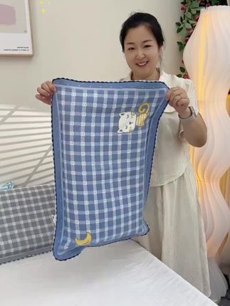 你们家孩子的枕套该换了#宝宝枕套 #儿童纱布枕套 吸汗透气隔离头油汗水#宝宝好