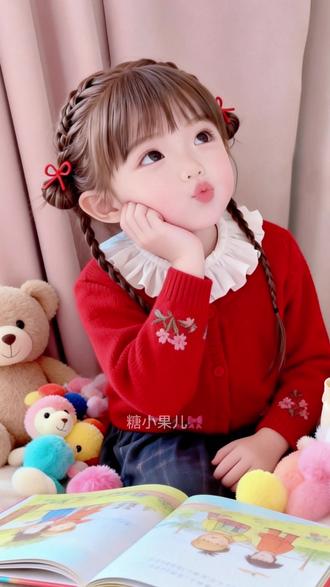 元旦发型这样扎 简单好看又可爱#生个女儿就是用来打扮的 #简单好看发型 #新年发型 #发型教程 #丸子头