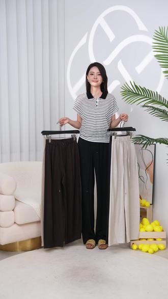 一篇讲明白亚麻气球裤如何搭👚 #亲肤透气阔腿裤 #亚麻