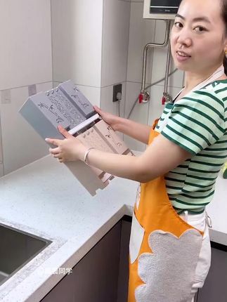 筷子筒壁挂式免打孔多功能家用餐具收纳盒沥水筷子篓#厨房置物架 #收纳架 #美观实用 #筷子筒
