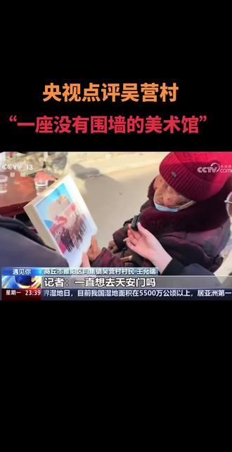 #吃喝玩乐分享计划 金子终于发光了!央视三套遇见你节目,特访吴营村吴承彦,一座没有围墙的美术馆,圆了年迈老人一生的梦想👍👍👍#吴营村 #央视采访 #吴承彦 #墙体绘画