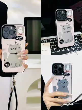 开心小猫适用苹果15PROMAX手机壳华为P70斜挎壳IPHONE16#数码科技 #手机壳 #手机壳推荐 #好物推荐🔥 #爆款热卖中 @DOU+上热门