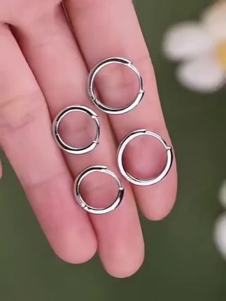 钛钢耳饰 【养耳不痛】医用钛钢钛合金耳圈女耳骨环养耳洞百搭耳饰#耳饰搭配 #耳饰 #精美耳饰 #时尚饰品