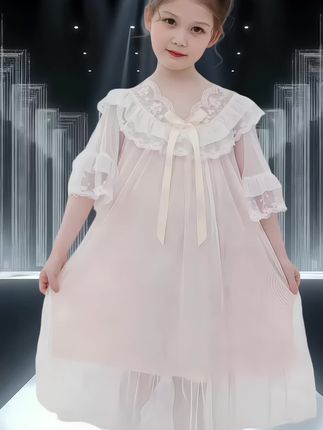 #女童甜美睡裙 #女童睡裙 #女童睡衣 #女童家居服睡裙 #公主裙仙女裙