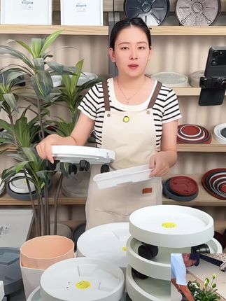 钢化移动花盆托盘带轮子加厚底座接水托盘盆栽绿植耐用花盆底托盘#花盆托盘万向轮 #加厚底座接水盘花束 #钢化移动花盆托盘 #花盆底托盘@DOU+小助手