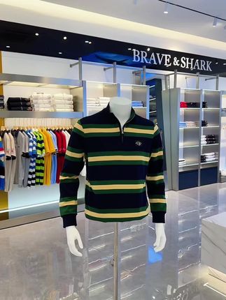 新款半拉链长袖polo上新