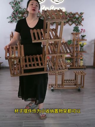#实木花架 #源头工厂 #家居好物 纯实木多层小号花架子,全面高温防腐处理 室内外都可摆放使用 39.8起库存不多啦抓紧抢购