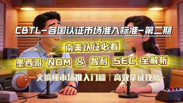 🔥南美出海必看|墨西哥NOM+智利SEC认证,一篇讲透不踩坑!
上一期聊完哥伦比亚、阿根廷认证,好多外贸朋友催更墨西哥、智利🇲🇽🇨🇱 今天安排!
做南美市场的宝子注意了:这两个认证是准入硬门槛,没有它,产品根本没法合法流通!
✅ 墨西哥NOM认证:强制安全认证,本地持证+西语标签+每年年审,照明不支持CB转证,安规/能效/能耗注册三项缺一不可
✅ 智利SEC认证:强制电气认证,本地代理持证+SEC二维码,不考EMC但能效需本地测试,CB可部分转证但要补测
认证流程复杂、标准难懂?怕踩年审、转证的坑?
新东方检测一站式服务,测试、出证、年审、西语翻译全搞定,专人跟进,帮你高效拿证、合规出海✅
评论区留言你想了解的南美认证问题,一对一解答!
后续持续更新南美各国认证干货,记得点赞关注,出海不迷路👇#南美认证 #墨西哥 NOM 认证 #智利 SEC 认证 #产品出口认证 #CB 认证转证