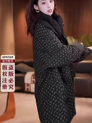冬季新款时尚气质复古休闲棉服外套#时尚休闲中长款棉服外套#高级感穿搭 #谁穿谁好看不分年龄段