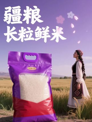 @小月弯弯厨房美味 疆粮长粒鲜米,源自新疆肥沃黑土,经天山雪水滋养,日照充足,颗粒饱满修长,米香醇厚,煮饭软糯Q弹,还原地道新疆风味。#大米 #大米饭 #新疆大米#长粒鲜米#优质大米推荐