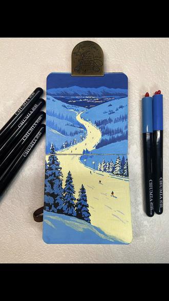 蓝调滑雪场|丙烯马克笔|附步骤色号 蓝调雪林间,雪场藏着冬日浪漫💕
笔:初描72色
本子:遵爵10*10中粗
👀:松花江数钱的苹果
#丙烯马克笔#没点艺术细胞刷不到 #一起画画吧 #翻翻乐 #初描丙烯马克笔