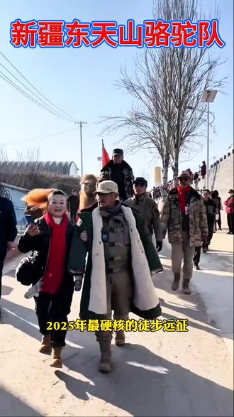 新疆东天山骆驼队在陕西行程。#农村风俗传统文化 !